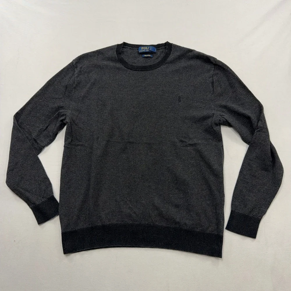 Polo Ralph Lauren Sweater Pima Cotton Crewneck Textured Mens S (2 Lot)